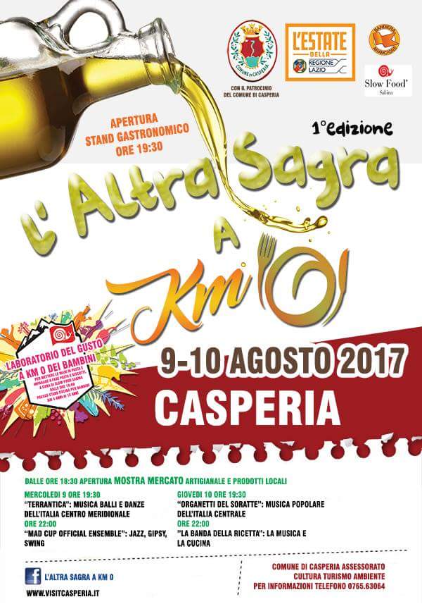 L'Altra Sagra KM.0 - 9/10 Agosto 2017 Casperia